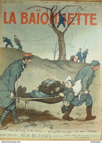 La Baionnette 1916 # 048 (Nos blesses) Poulbot Iribe Fabiano Nam - Picture 1 of 8