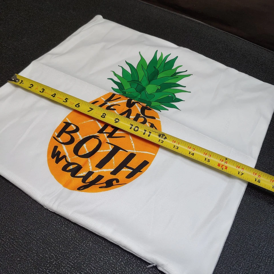 I've Heard It Both Ways Inspirational Quote Pineapple Pillow Cover 17x17 - Image 4 of 4