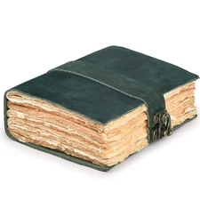 Leather Village Vintage Leather Journal Turquoise 7x5 in 200 Pages Lock