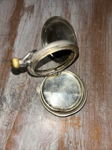 Antique Pocket Watch Case Longines Fine Silver Warranted For Parts