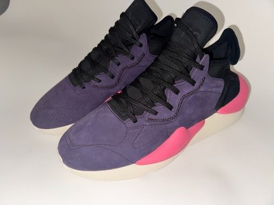 Y-3 Kaiwa Noble Purple/Black/Off White Leather Low Top Sneakers IG0811