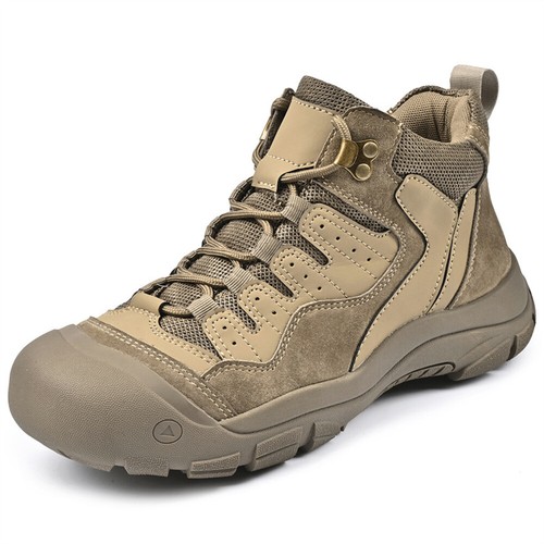 Men's Lightweight Non-Slip Hiking Shoes Comfortable Outdoor Leather Sneakers - 第 1/10 張圖片