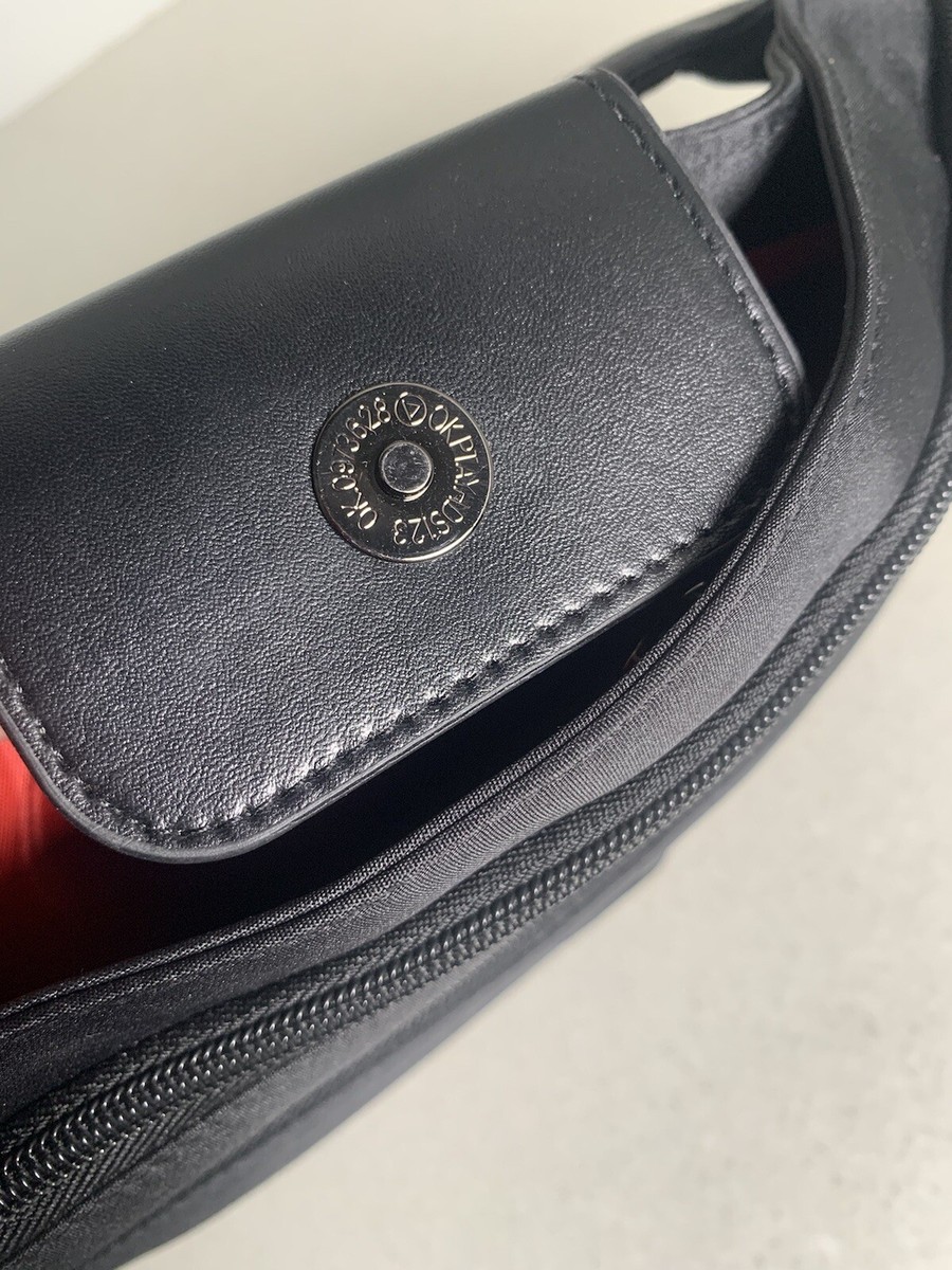 Francine Montana Slim Womens Messenger Black Wide Strap 14