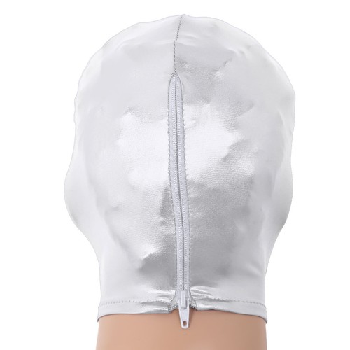 Unisex Face Mask Latex Metallic Open Eyes and Mouth Full Mask Hood Cosplay Props - Picture 33 of 51