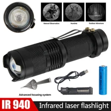 Illuminator IR LED Flashlight Infrared 850/940nm Night Vision Zoom Hunting Torch