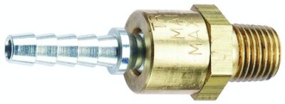 Tru-Flate 21-601 1/4'' NPT Male Fitting x 1/4'' ID Hose Barb Air Line Swivel Fi...