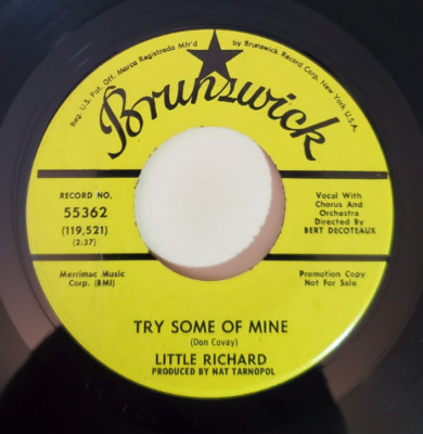 Little Richard  TRY SOME OF MINE / SHE'S TOGETHER (SOUL 45) #55362 PLAYS VG++