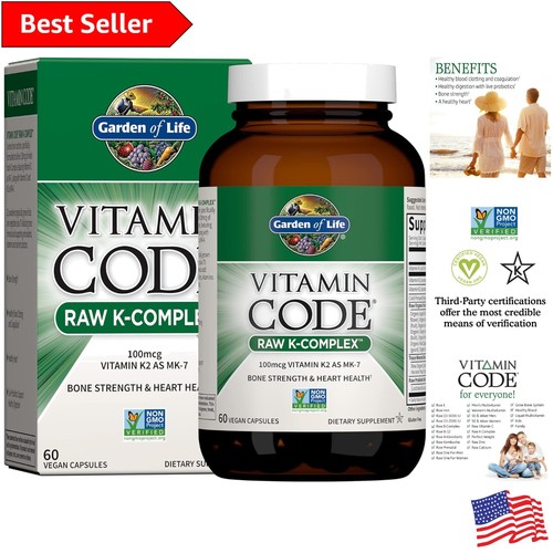 Vitamin K Complex Supplement Vegan, Omega Rich, Probiotics 60