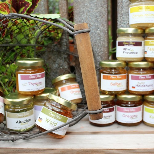 Honig Geschenk Probier Set 4x50g Zitronenblüte,Fenchel,Wald, Edelkastanie Glas - Bild 6 von 6