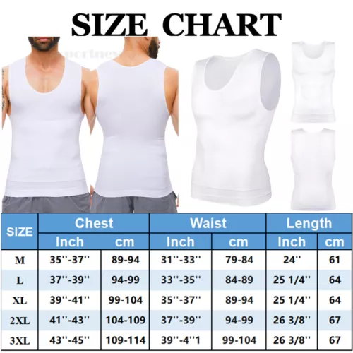 Hombres Camisa de Compresión Control Abdomen Chaleco Apretado Adelgazante Cuerpo Modelador Entrenamiento Grasa - Imagen 20 de 21