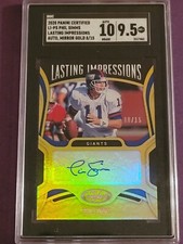 2020 Panini Phil Simms HOF Autograph Mirror Gold #08/15 SGC 9.5 Auto 10 Giants 