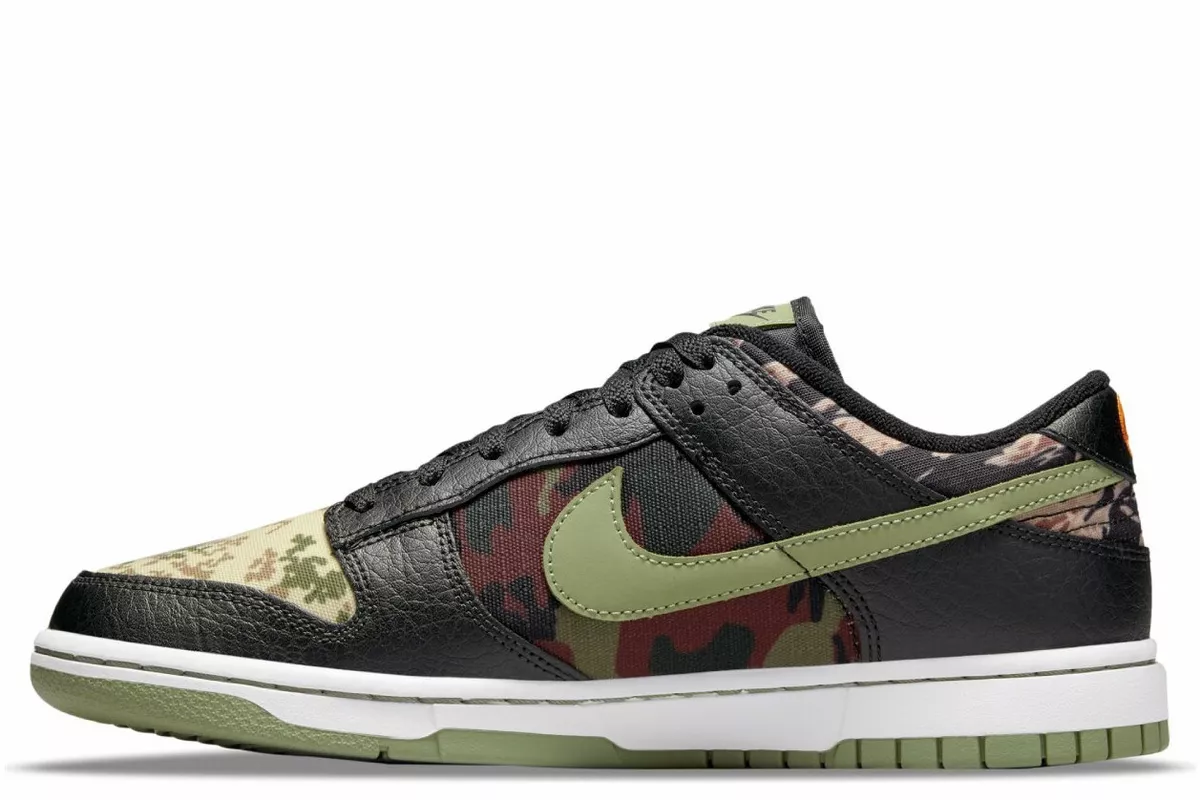 Peuter Instrueren Kort geleden Nike Dunk Low SE &#034;Crazy Camo&#034; Black/Oil Green-White DH0957-001  Size 7-11 NEW | eBay