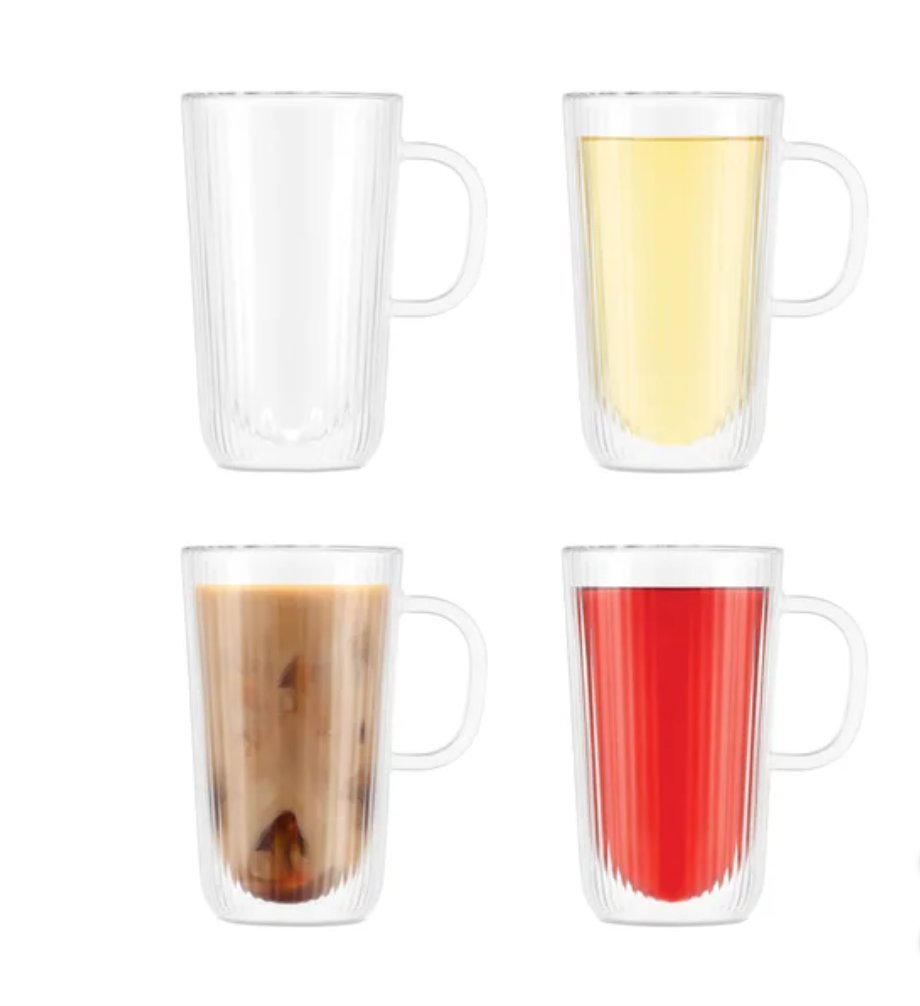 Bodum DOURO Double Wall Mug, 13.5oz, 4-piece Set - NEW OEM