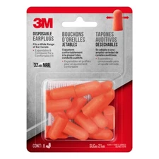 3M 32 dB Soft Foam Earplugs Orange