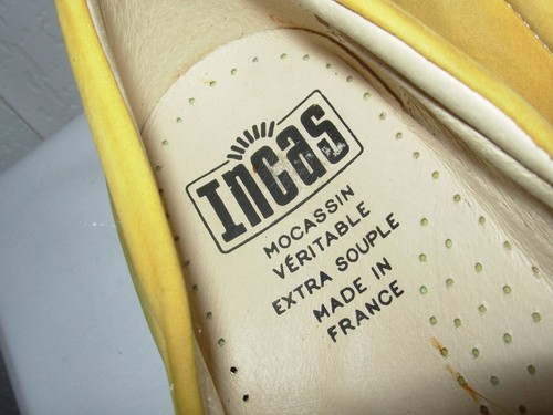 INCAS Chaussures / Mocassins nubuck jaune P.41 - Imagen 6 de 11