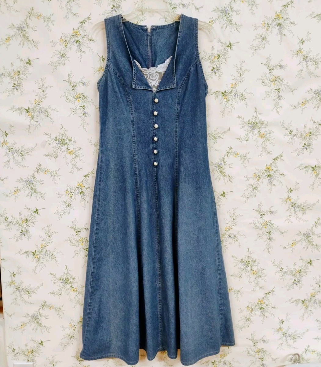 navy blue dress for baby girl Denim A-Line Lightweight Maxi Dress main image 0