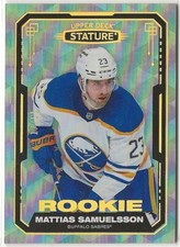 2021-22 Upper Deck Stature Design Variant Rookie #120 Mattias Samuelsson 17/65