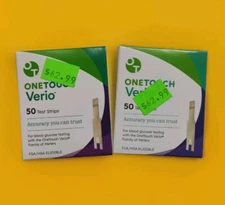 (100ct)🏵️One Touch Verio | Glucose Test Strips | New Sealed | Exp December 2025