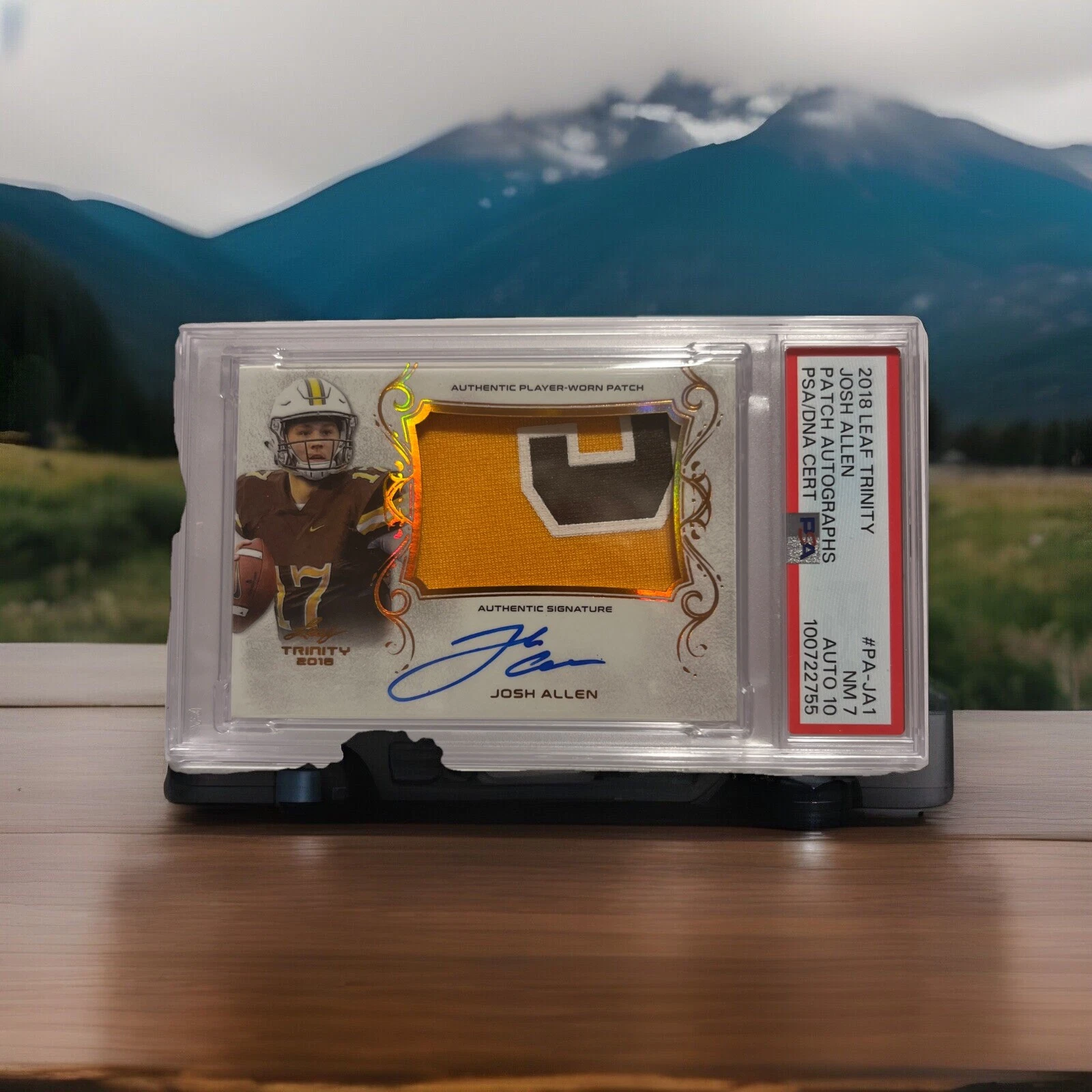 Josh Allen Leaf Trinity Patch Autographs #PAJA1 Base