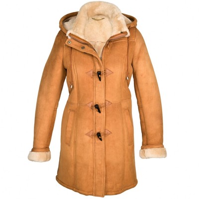 Ladies Vicki Suede Sheepskin Duffle 