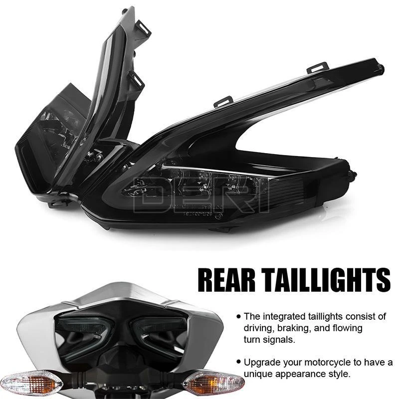 LED Integrated Tail Light Turn Signals For DUCATI Panigale 1199/S/R 899 959 1299 - Image 3 of 4