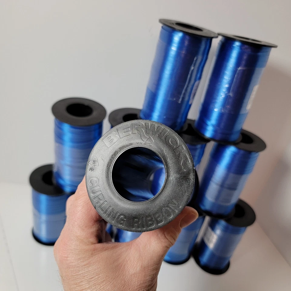 Case of 12 Royal Blue Curling Ribbon 500 Yard Rolls X 3/16" Gift Wrapping Cat#JK - Image 2 of 4