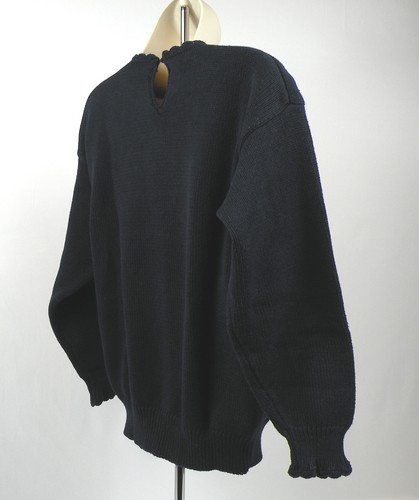 VINTAGE CHARTER CLUB Women's Sweater Sz M Navy Blue Embroidered Long Sleeve Top - Picture 4 of 6