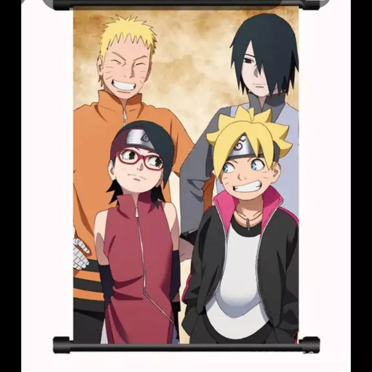 BORUTO/SARADA/NARUTO/SASUKE- Wall Scroll Banner 30 x 40 Anime