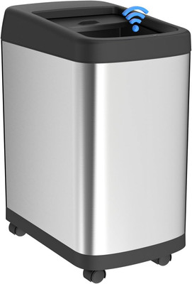 8 Gallon Kitchen Trash Can with Roll up Lid, Automatic Touchless Motion Sensor R