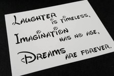 Text Letter Stencil Laughter Is Timeless Imagination Has Wall Card Craft Phrase
