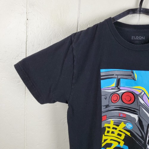 Eldon Shirt Mens Extra Large Black Crew Neck Short Sleeve Graphic Cars Stretch - Picture 6 of 15