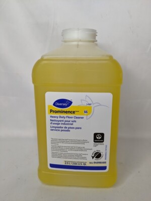 Diversey 94996466 Prominence Heavy Duty Floor Cleaner- 2.5L 2.64qt Citrus Yellow