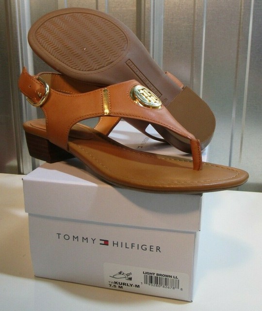 tommy hilfiger brown sandals