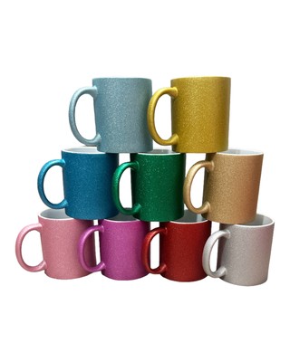 Glitzertasse, 9 Farben, 330 ml, Sublimation