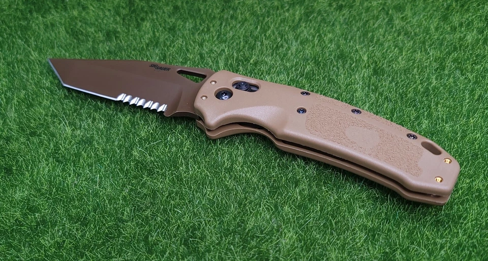 Hogue Sig Sauer K320 M17/M18 ABLE Bloqueo S30V Coyote Tostado PVD Tanto Hoja - 36363 Foto 2 de 4