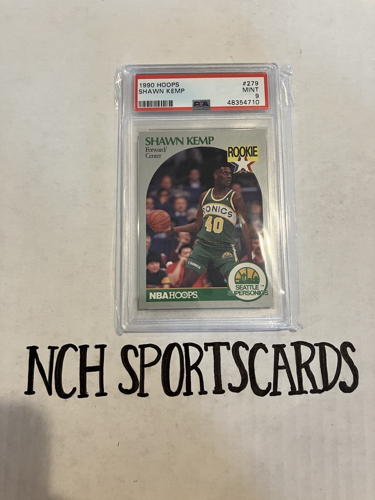 1990-91 Fleer Shawn Kemp Rookie PSA 9 Mint - Sonics HOF