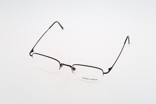 Giorgio Armani 1002 706, Vintage 90s black half rim square eyeglasses frames NOS - Picture 8 of 10