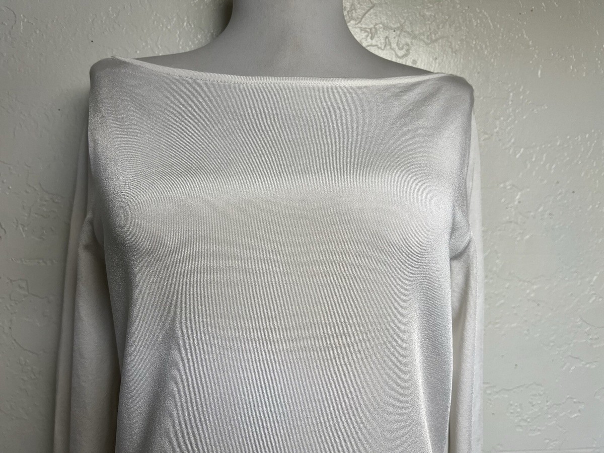 Ralph Lauren Black Label Jersey Knit Top Slim Fit Bateau Neck Sz M