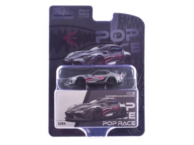 TOYOTA SUPRA DARWINPRO 66G NWB GRAY 1/64 DIECAST MODEL BY POP RACE