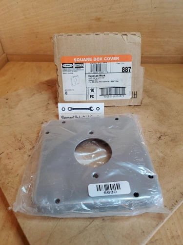 RACO 887, Outlet Box Exposed Work Cover, 4-11/16" 20A Receptacle 2.1594", 1 PC