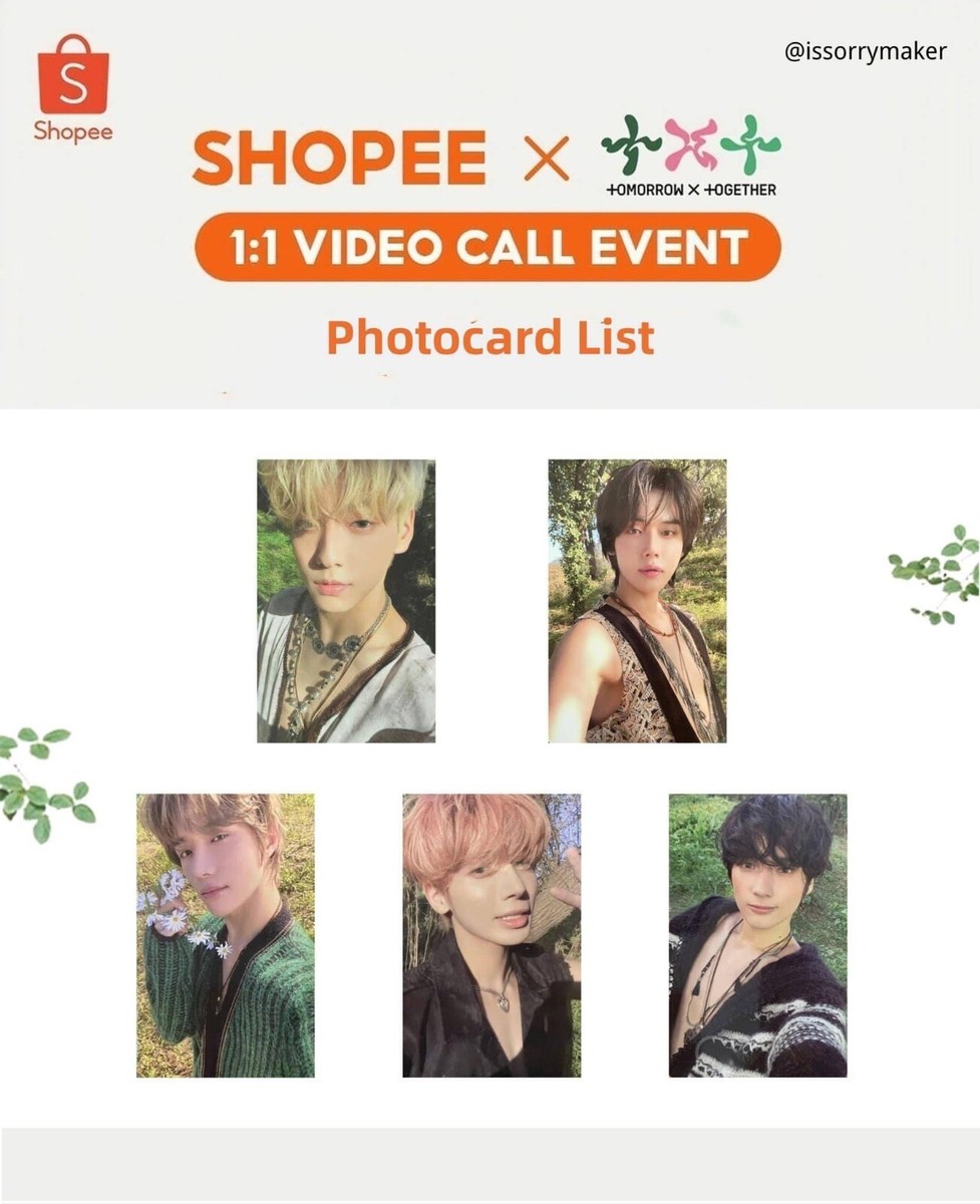 TXT KPOP MERCH - SHOPEE TEMPATION PHOTOCARD EVENT OFFICIAL TXT KPOP MERCH - SHOPEE TEMPATION PHOTOCARD EVENT OFFICIAL