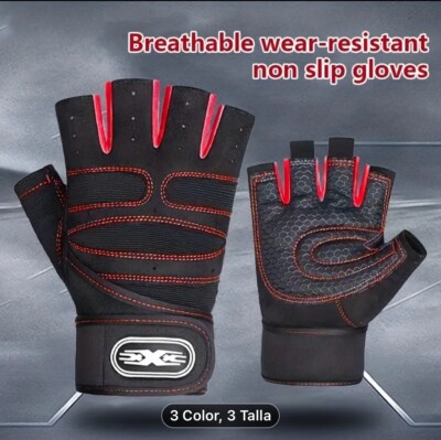Guantes Deportivos Fitness De Medio Dedo Para Levantar Pesas Y Ciclismo Talla M