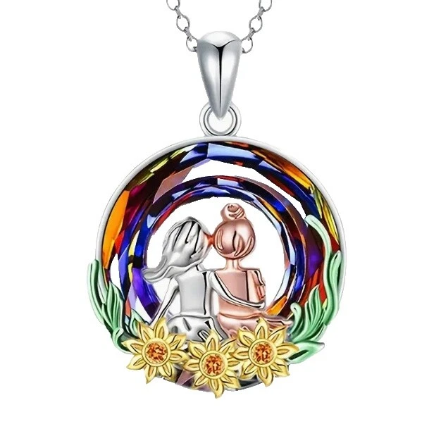 Silver Plated Mystic Topaz Charm Fashion Necklaces & Pendants