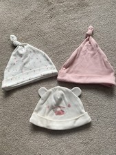 3 New Baby Hats, Size 3-6 Months
