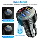36W Car Cigarette Lighter Socket Dual USB Charger Power LED Adapter Outlet Black