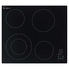 Built-In 24-in 4 Elements Smooth Surface (Radiant) Black Electric Cooktop