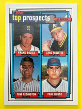 1992 TOPPS  #473 3RD BASE PROSPECTS - BOLICK, PAQUETTE, RUSSO & REDINGTO  013124