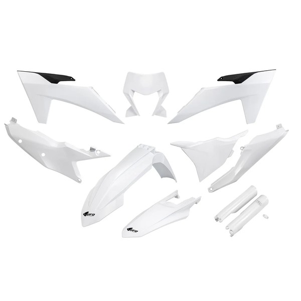 Ufo Plast Plastik-Kit Full-Kit KTM EXC/EXC-F 24-25, Weiß-image