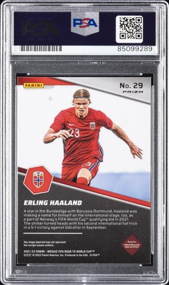 ERLING HAALAND SIGNED AUTOGRAPHED TRADING CARD PSA DNA AUTO GRADE
