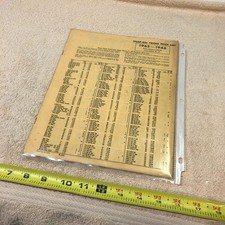 VINTAGE ORIGINAL 1965-66 SNAP-ON TOOLS PRICE LIST - U S A